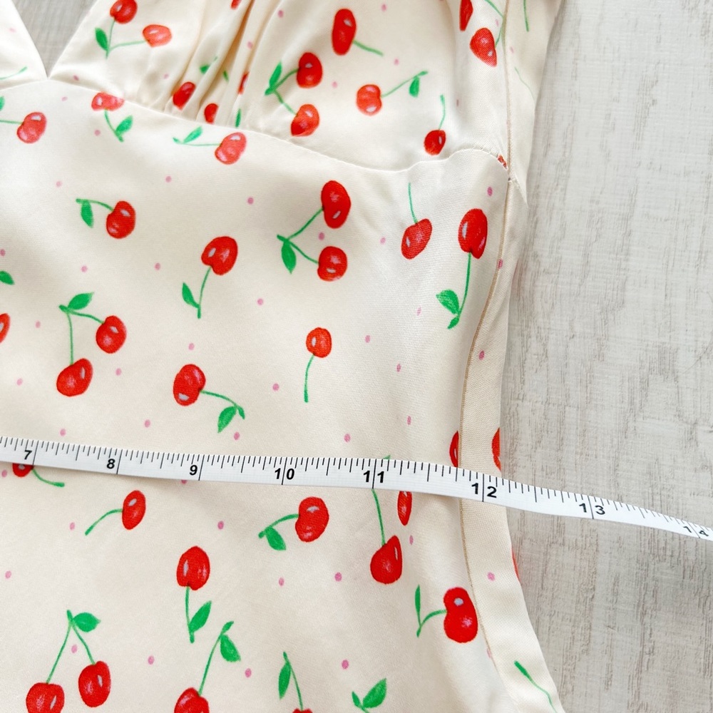 Zara cherry print satin mini dress - Picture 9 of 12